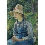 Puzzle  Grafika-F-31785 Camille Pissarro : Jeune Paysanne avec un Chapeau de Paille, 1881