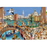 Puzzle  Grafika-F-31907 François Ruyer : Les Lapins à Venise