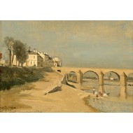 Puzzle  Grafika-F-31914 Jean-Baptiste-Camille Corot : Pont sur la Saône à Mâcon, 1834