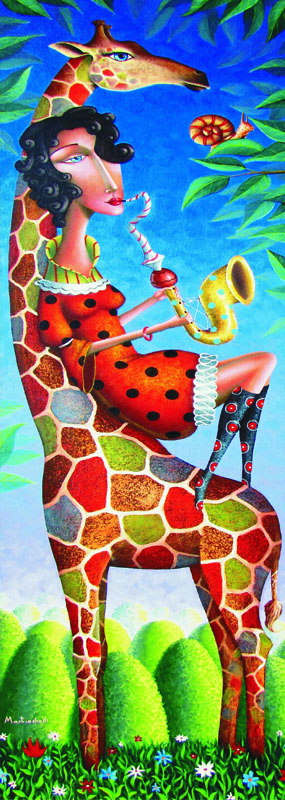 Puzzle Gold-Puzzle-61161 Jazz pour une Girafe