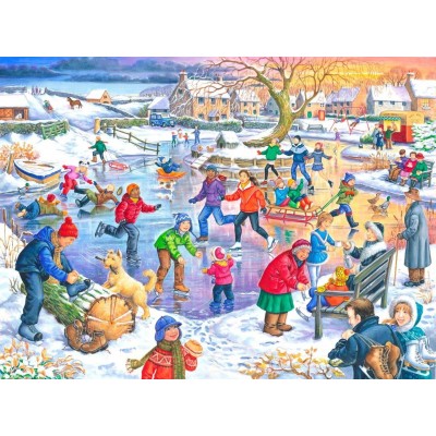 Puzzle The-House-of-Puzzles-3091 Pièces XXL - Ice Skating