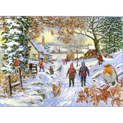 Puzzle The-House-of-Puzzles-4388 Pièces XXL - Snowy Walk