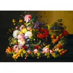 Puzzle  Art-by-Bluebird-60030 Severin Roesen - Still Life, Flowers and Fruit, 1855