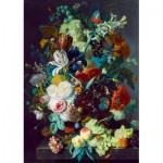 Puzzle  Art-by-Bluebird-60072 Jan Van Huysum - Still Life with Flowers and Fruit, 1715