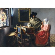 Puzzle  Art-by-Bluebird-60133 Johannes Vermeer - The Glass of Wine, 1661