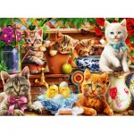 Puzzle  Bluebird-Puzzle-70575-P Kittens in the Potting Shed