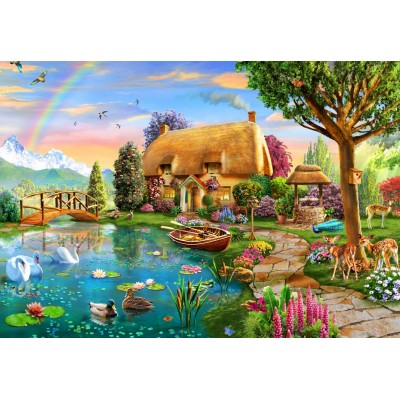 Puzzle Bluebird-Puzzle-F-90008 Lakeside Cottage