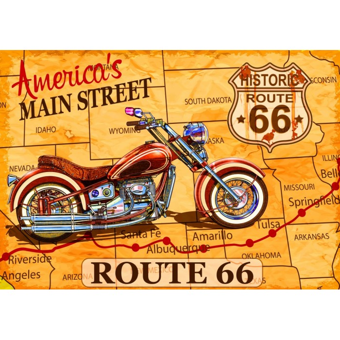 Puzzle  Bluebird-Puzzle-F-90256 Route 66