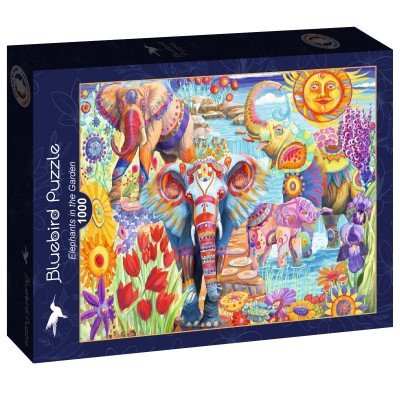 Puzzle Bluebird-Puzzle-F-90367 Elephants in the Garden