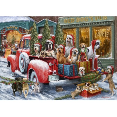 Puzzle Bluebird-Puzzle-F-90522 Dogs on Truck