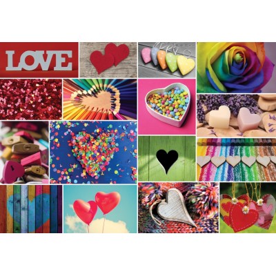 Puzzle Bluebird-Puzzle-F-90547 Collage - Love in Color