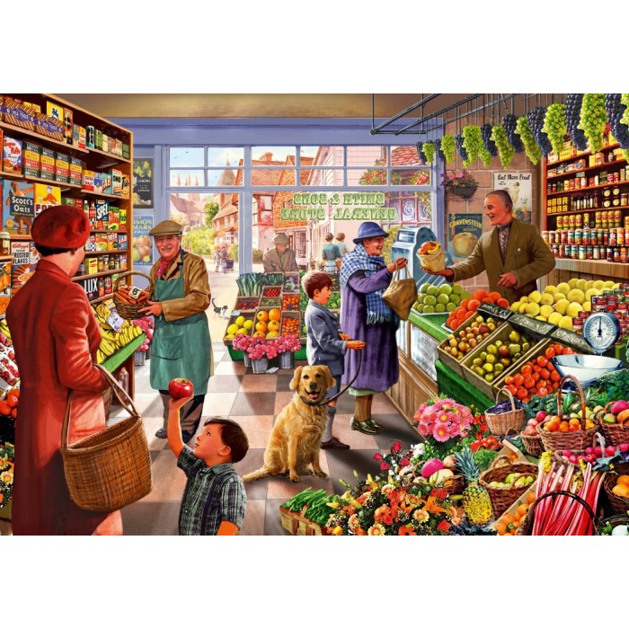 Puzzle  Bluebird-Puzzle-F-90667 Village Greengrocer