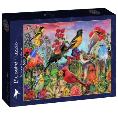 Puzzle Bluebird-Puzzle-F-90692 Birds and Blooms Garden