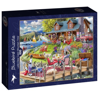 Puzzle Bluebird-Puzzle-F-90939 Lake View Cabin Mountain Time