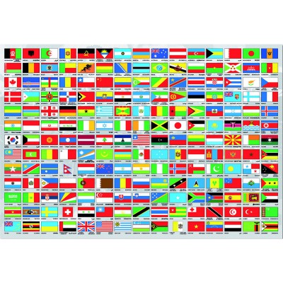 Puzzle Educa-15530 Drapeaux du monde