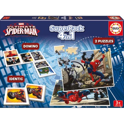 Educa-15675 2 Puzzles + Domino + Identic - Spider-Man