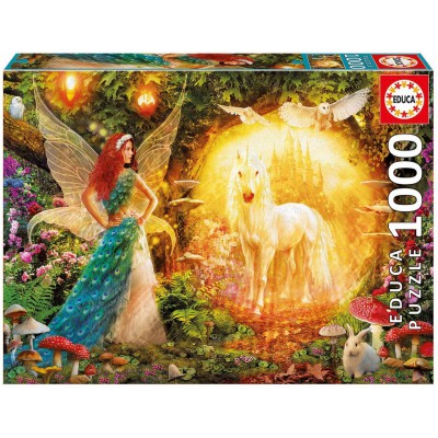 Puzzle Educa-16750 Peacock Feather Fairy