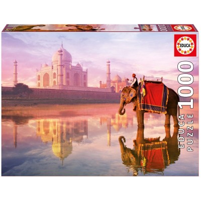 Puzzle Educa-16756 Elephant at Taj Mahal