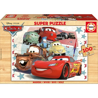 Educa-16800 Puzzle en Bois - Cars
