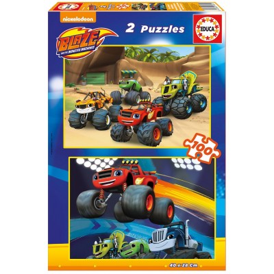Educa-16822 2 Puzzles - Blaze and The Monster Machines