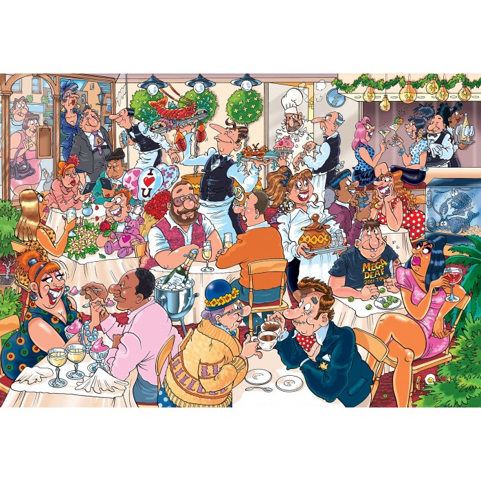 Puzzle  Jumbo-00592 WASGIJ MYSTERY 26 - SAINT-VALENTIN ! (1000 PIECES)