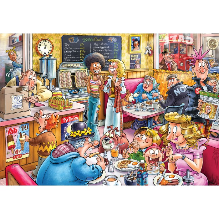 Puzzle  Jumbo-00596 WASGIJ DESTINY 27 - LE CAFÉ (1000 PIECES)