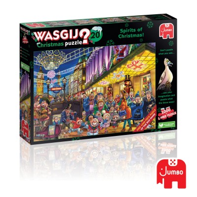 Puzzle Jumbo-00598 WASGIJ CHRISTMAS 20 - LES ESPRITS DE NOËL ! (2X1000 PIECES)