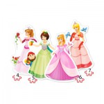  Castorland-04409 4 Puzzles - Princesses