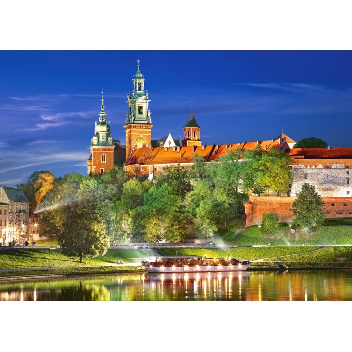 Puzzle Castorland-103027 Château du Wawel la nuit