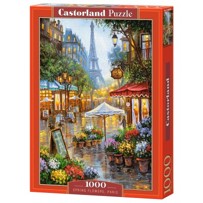 Puzzle Castorland-103669 Fleurs de Printemps à Paris