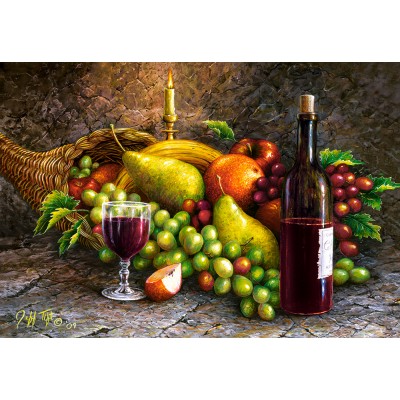 Puzzle Castorland-104604 Des Fruits et du Vin
