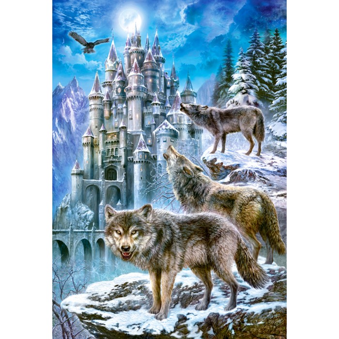 Puzzle Castorland-151141 Loups devant le Château