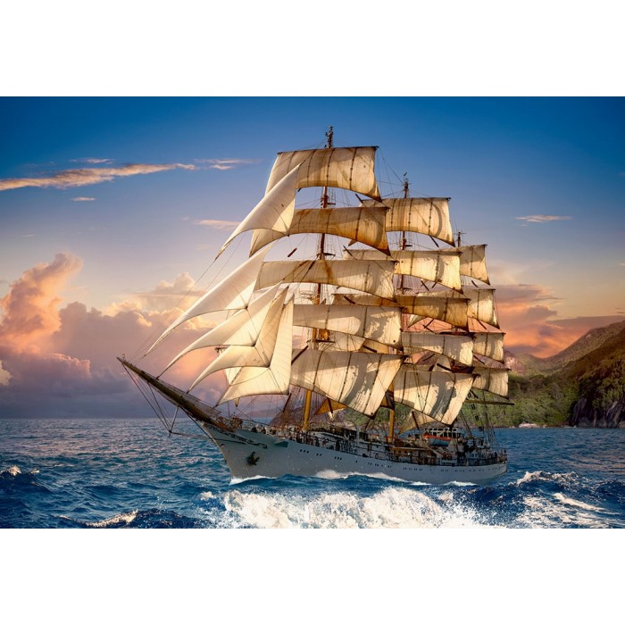 Puzzle Castorland-151431 Navigation au Coucher du Soleil