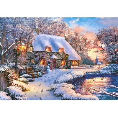 Puzzle Castorland-53278 Winter Cottage
