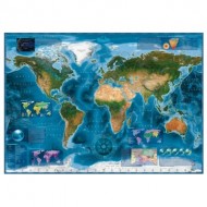 Puzzle  Heye-29797 Carte Satellite du Monde