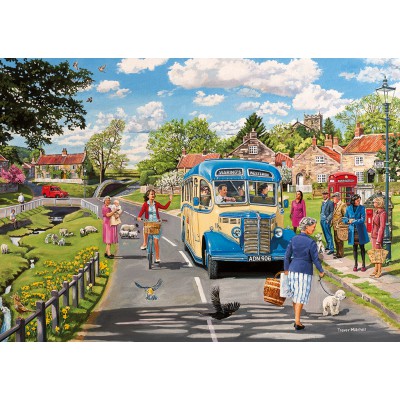 Gibsons-G5037 4 Puzzles - Trevor Mitchell : The Country Bus
