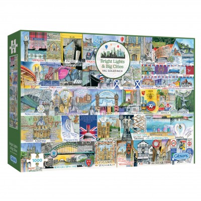 Puzzle Gibsons-G7128 Lumières Vives et Grandes Villes