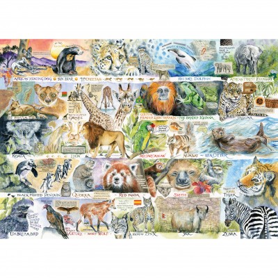 Puzzle Gibsons-G7134 Ours du Soleil et Paresseux