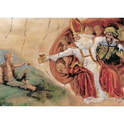 Puzzle PuzzelMan-258 Le Père Noël avec les enfants