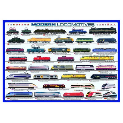 Puzzle Eurographics-6000-0091 Locomotives modernes