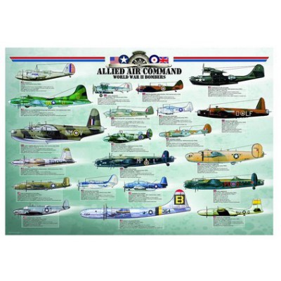 Puzzle Eurographics-6000-0378 Alliés Bombardiers - Seconde Guerre mondiale
