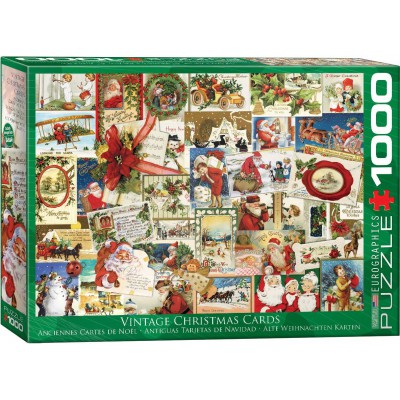 Puzzle Eurographics-6000-0784 Anciennes Cartes de Noël