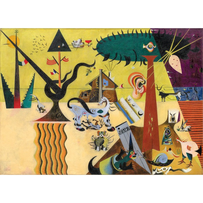 Puzzle  Eurographics-6000-0858 Joan Miro - The Tilled Field