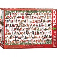 Puzzle  Eurographics-6000-0939 Chiens de Noël