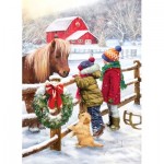 Puzzle  Eurographics-6000-5638 Poney de Noël