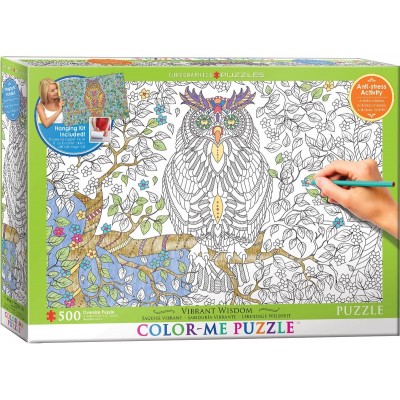 Puzzle Eurographics-6055-0887 Color Me XXL - Hibou