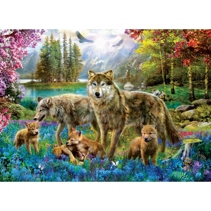 Puzzle Eurographics-6500-5360 Pièces XXL - Wolf Lake Fantasy