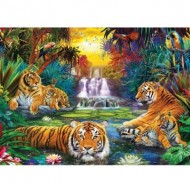 Puzzle  Eurographics-6500-5457 Pièces XXL - Tiger's Eden