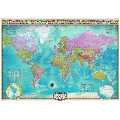 Puzzle Eurographics-8000-0557 Carte du monde