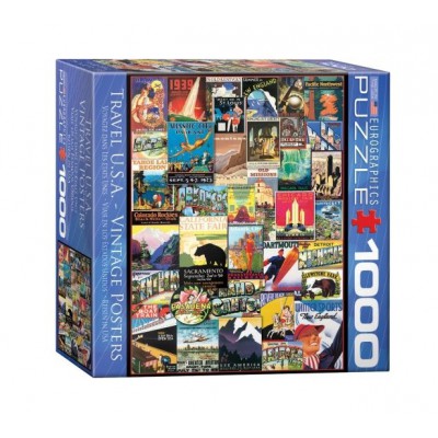 Puzzle Eurographics-8000-0754 Travel USA Vintage